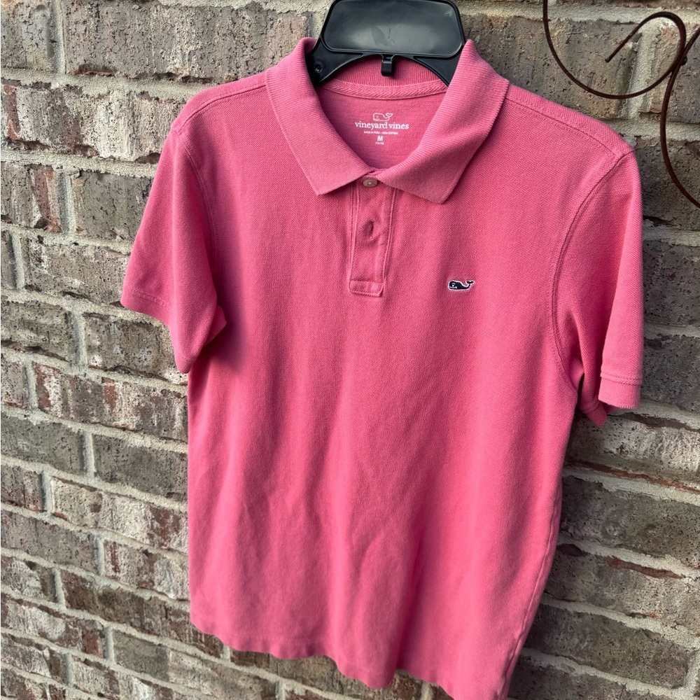 Vineyards vines SS red/ pinkish red polo shirt. Boys M. 12-14. Pique polo.